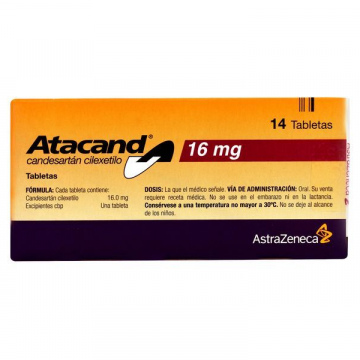 Atacand 16mg, caja 14 tabletas