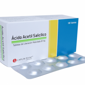ASA 81mg, 1 de 100 tabletas CAPLIN