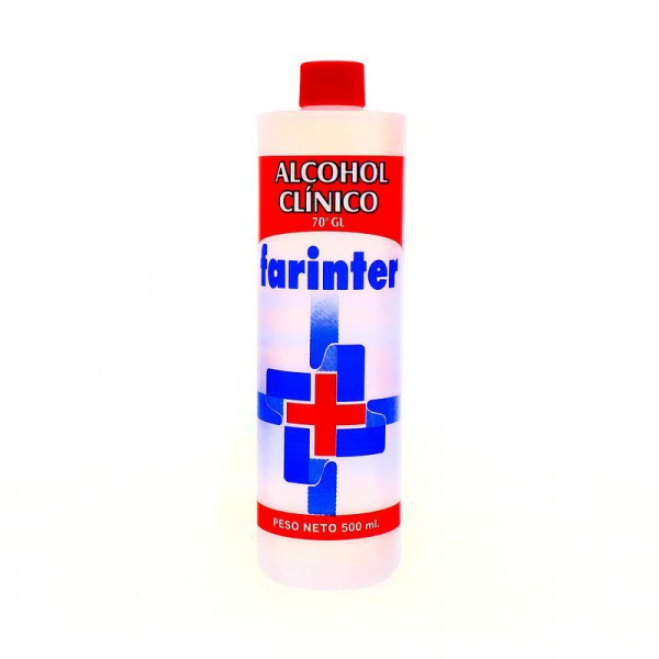 Alcohol Clinico, Farinter, frasco 500ml